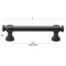 Gliderite Hardware 3-3/4 in. Center to Center Matte Black Classic Euro Bar Pull - 4361-96-MB 4361-96-MB-1 - alternate 3